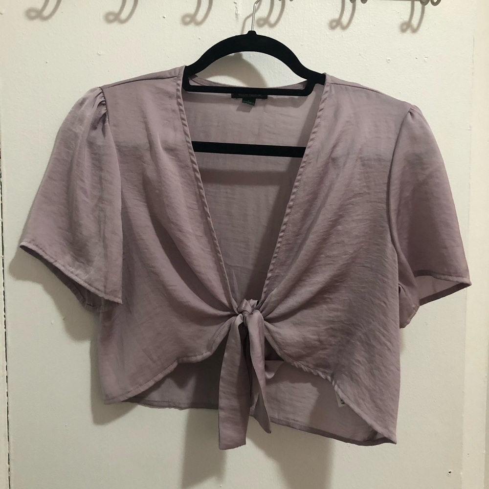 Wild Fable pink silky crop top